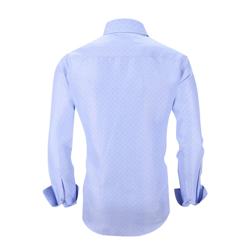 Alex Vando Mens Printed Dress Shirts Long Sleeve Regular Fit Button Down Shirt,blue6974,M - Image 3